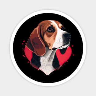 Beagle Valentine's Day Magnet